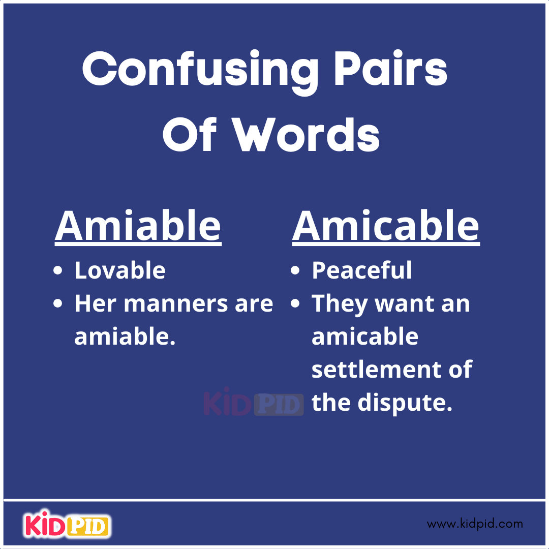 Confusing Pairs Of Words (8)