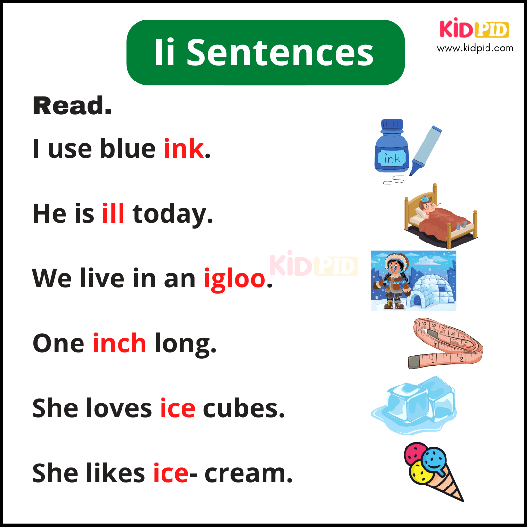 Ii Sentences - A-Z Sentences Writing For Kids