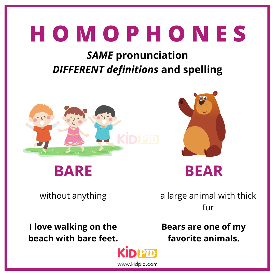 Bare VS Bear - Homophones