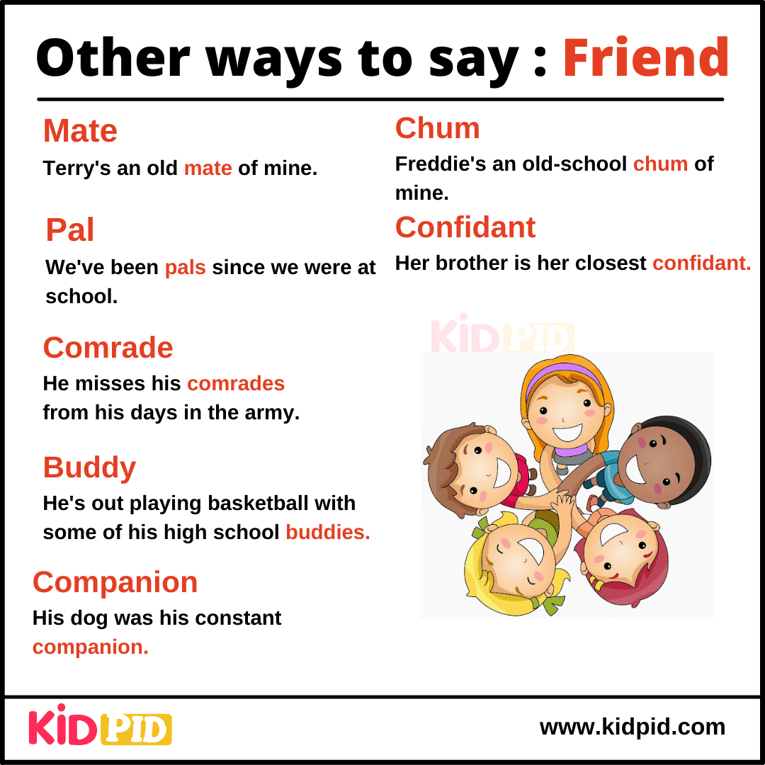 Friend - Synonyms Words with Examples