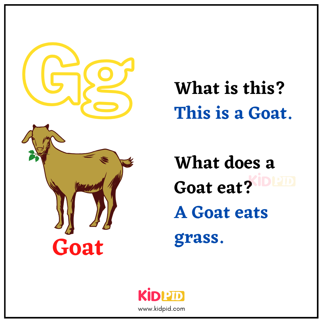 G for Goat - Learn with Alphabets