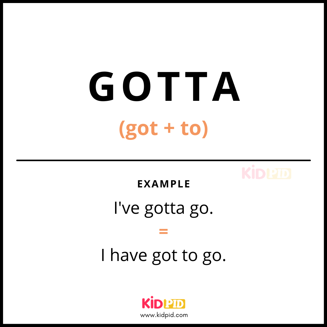 gotta-Informal Contractions In English 
