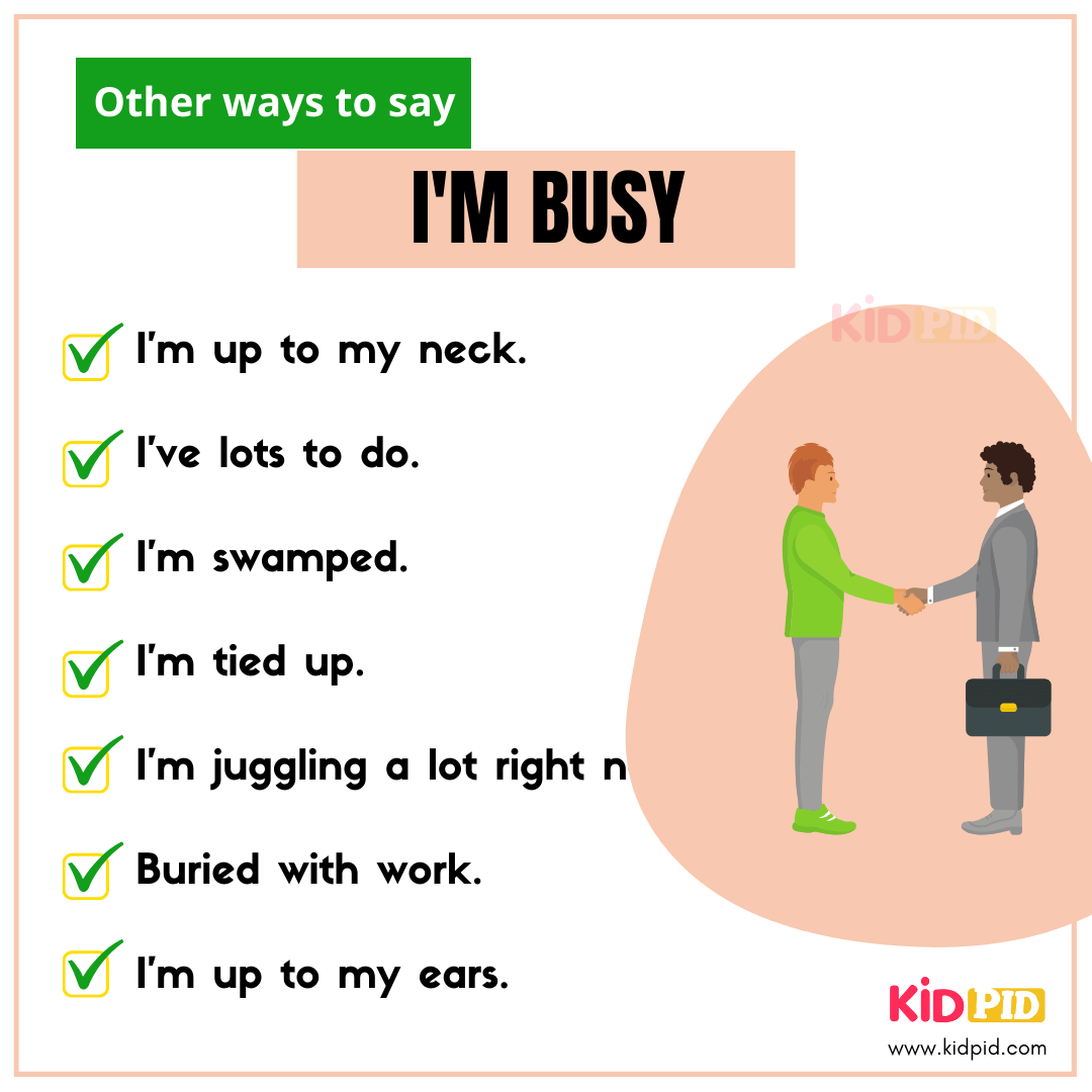 I'm Busy - Synonyms Words - Same Word Many Slang