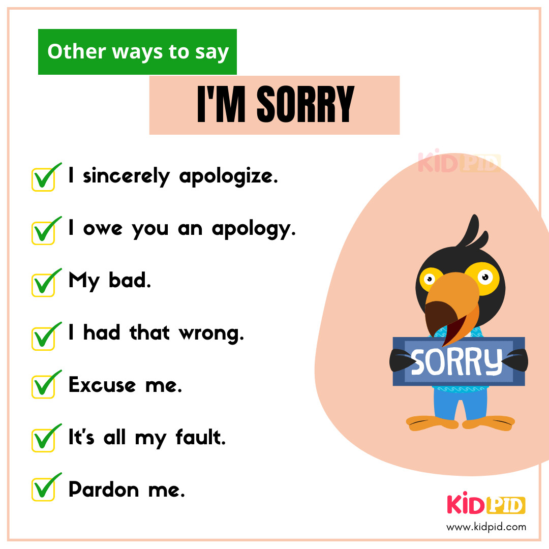 I'm Sorry - Synonyms Words - Same Word Many Slang