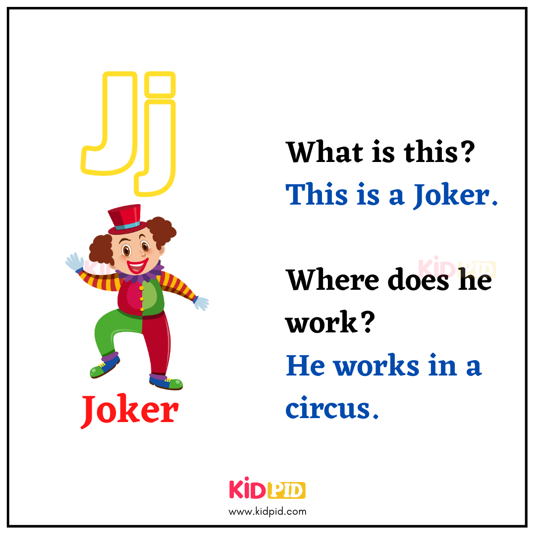 J for Joker - Learn with Alphabets