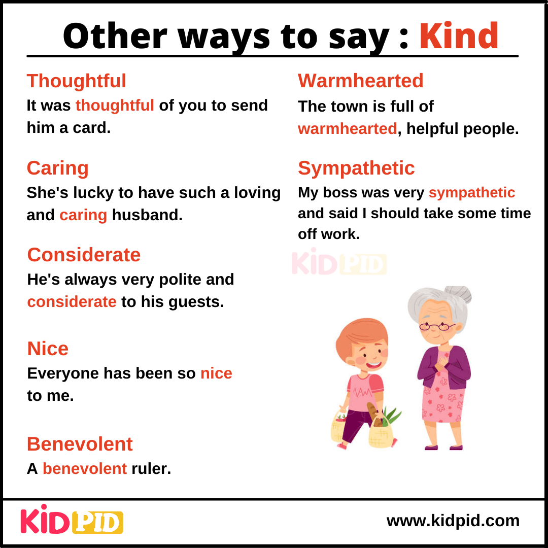 Kind - Synonyms Words with Examples