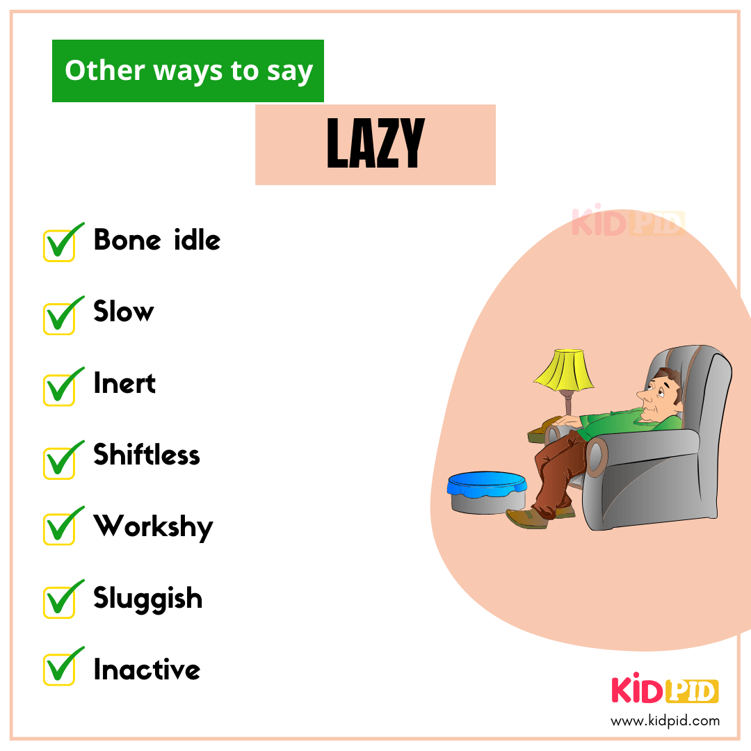 Lazy - Synonyms Words - Same Word Many Slang