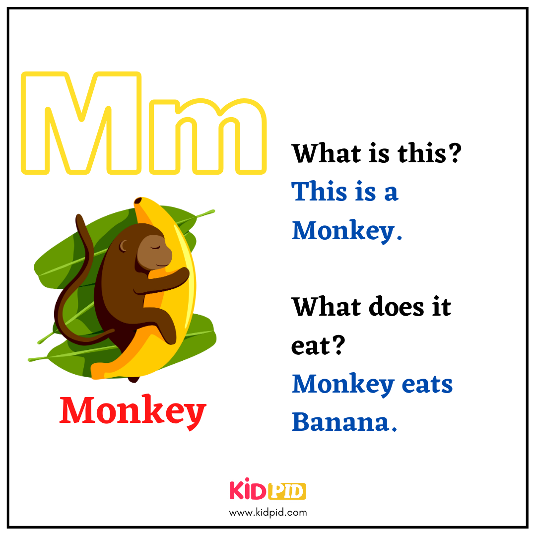 M for Monkey - Learn with Alphabets