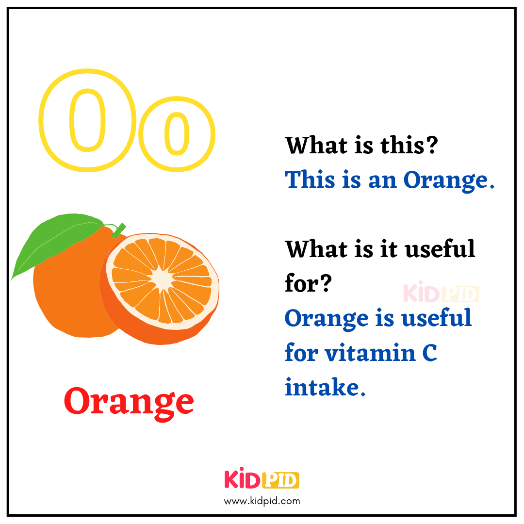 O for Orange - Learn with Alphabets