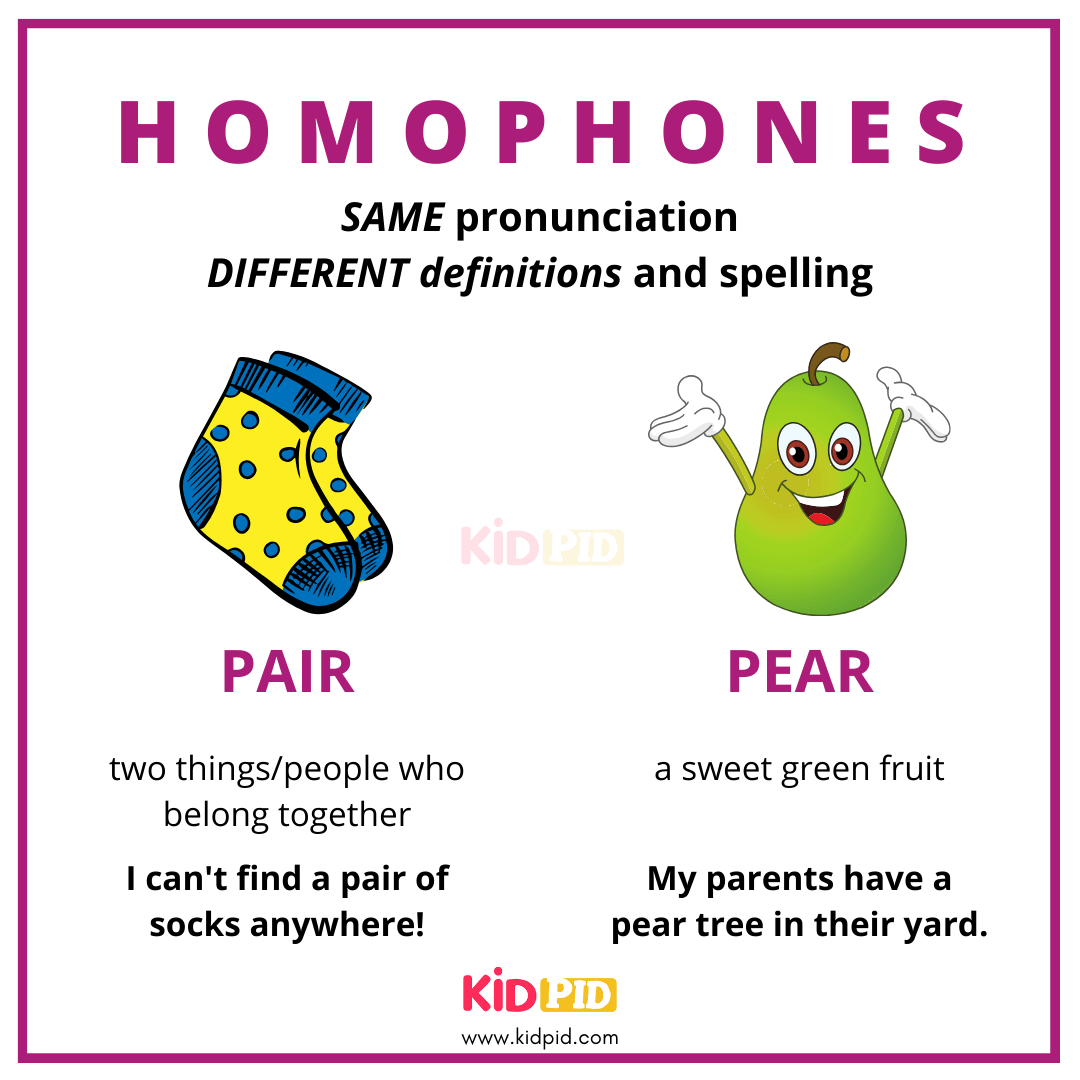 Pair VS Pear - Homophones