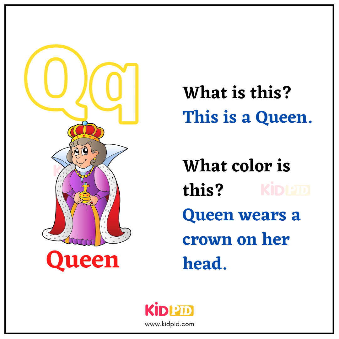 Q for Queen - Learn with Alphabets