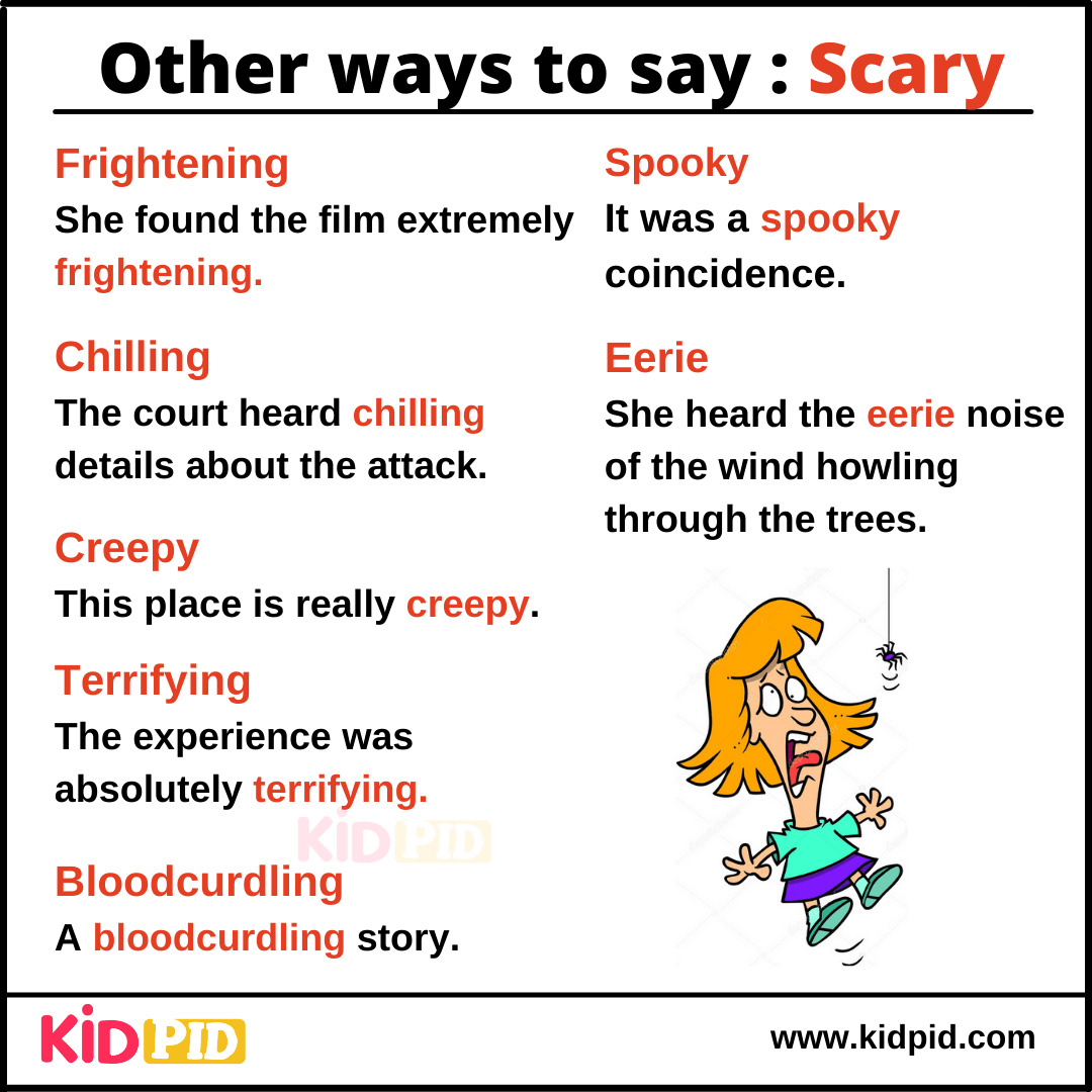 Scary - Synonyms Words with Examples