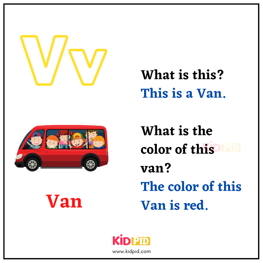 V for Van - Learn with Alphabets
