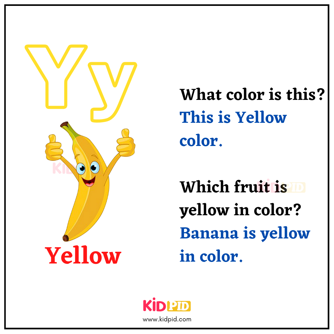 Y for Yellow - Learn with Alphabets