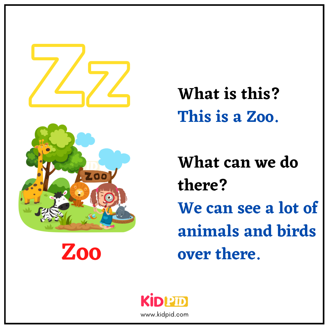 Z for Zoo - Learn with Alphabets