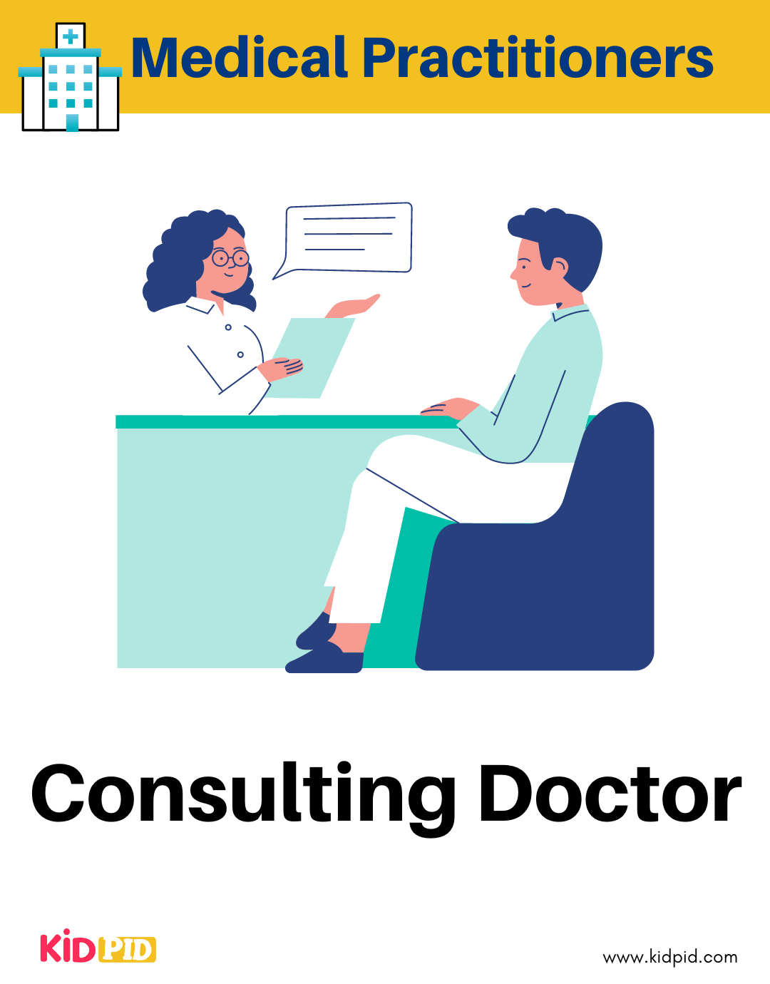 Consulting doctor giving advice to patient