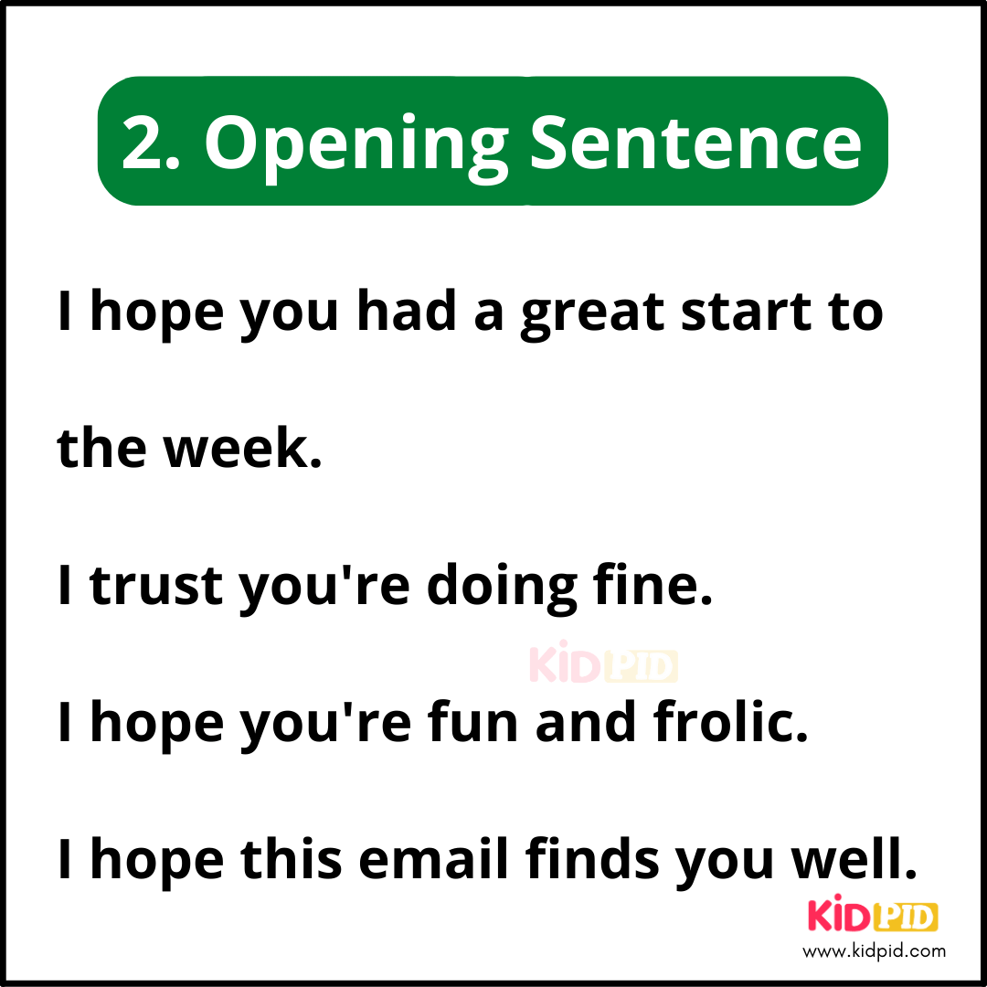 Opening Sentences-Email Writing tips