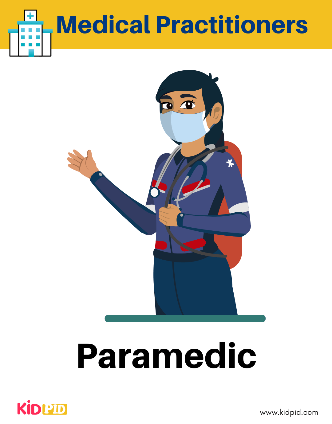 Paramedic in uniform providing emergency care