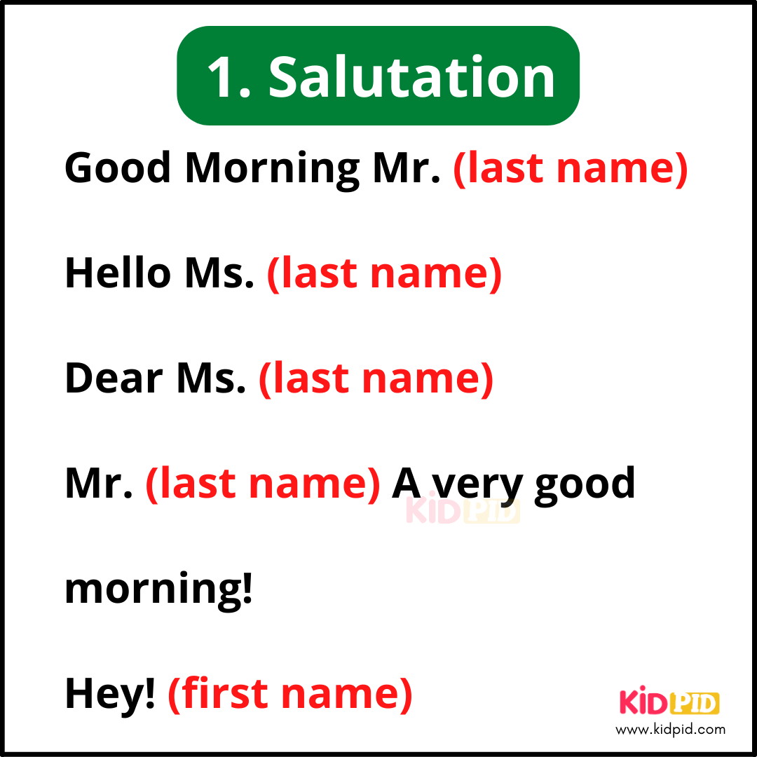 Salutation-Email Writing tips