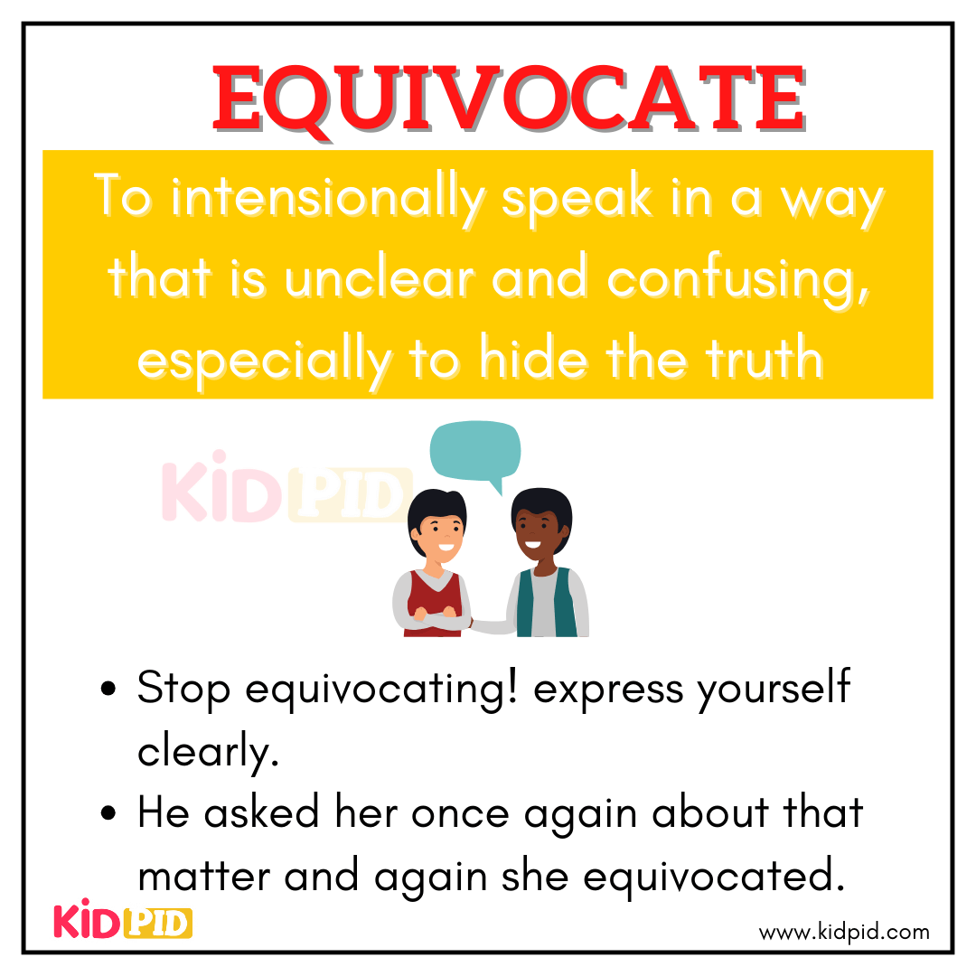 Equivocate - Advanced English vocabulary