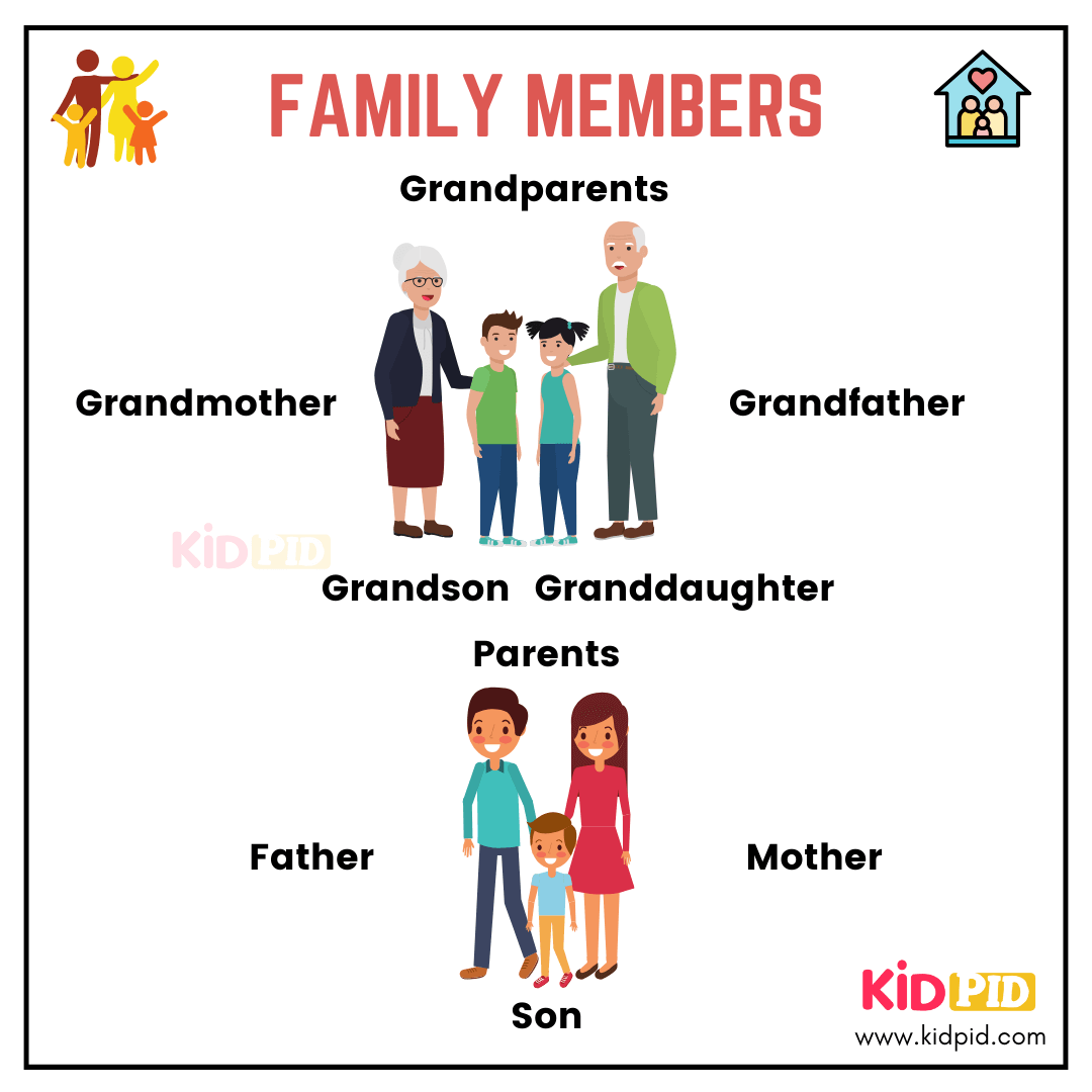 Family Members - Basic English Vocabulary Words For Kids