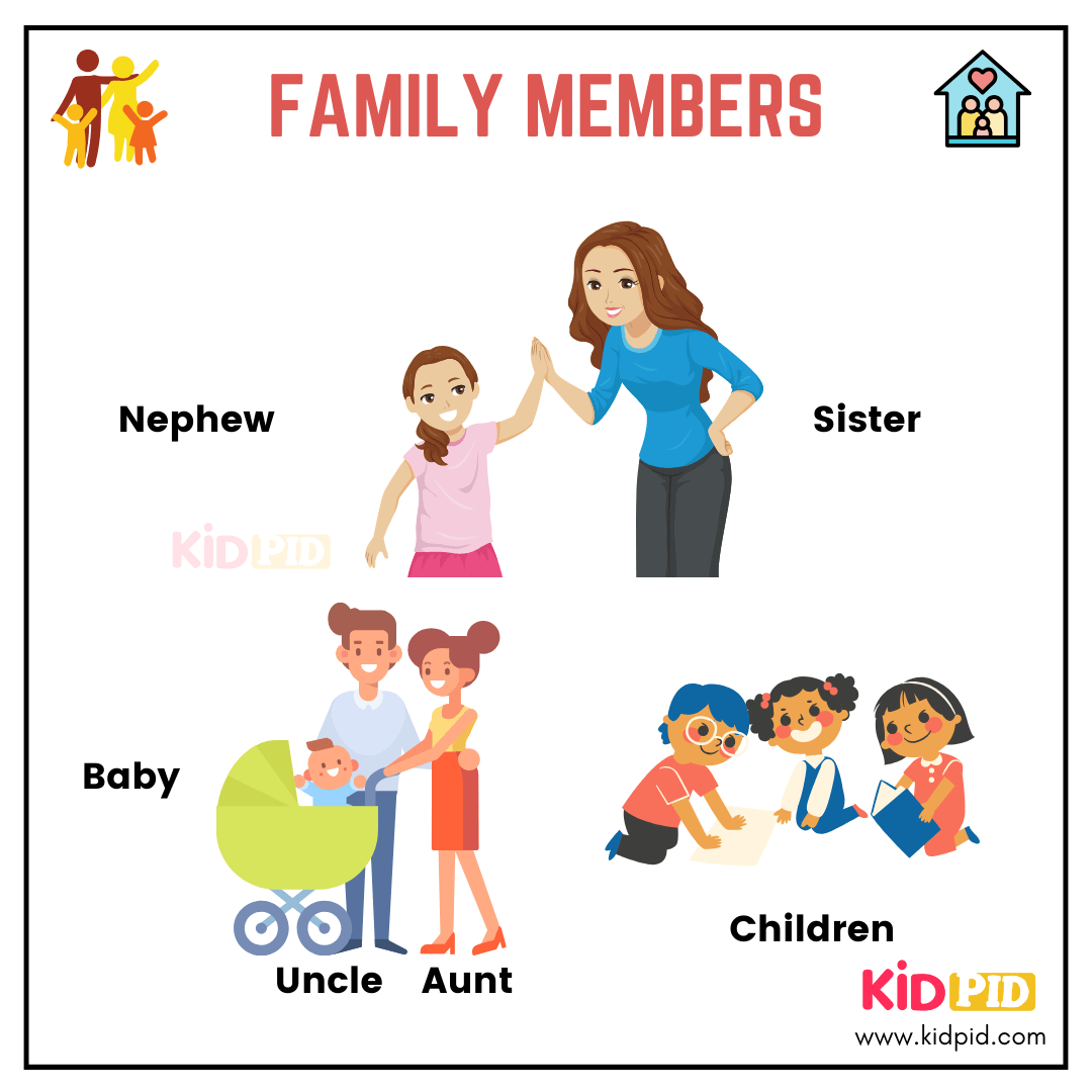 Family Members - Basic English Vocabulary Words For Kids