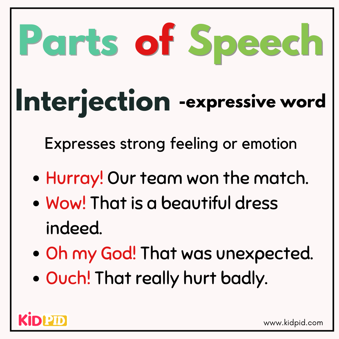 Interjection - Parts Of Speech