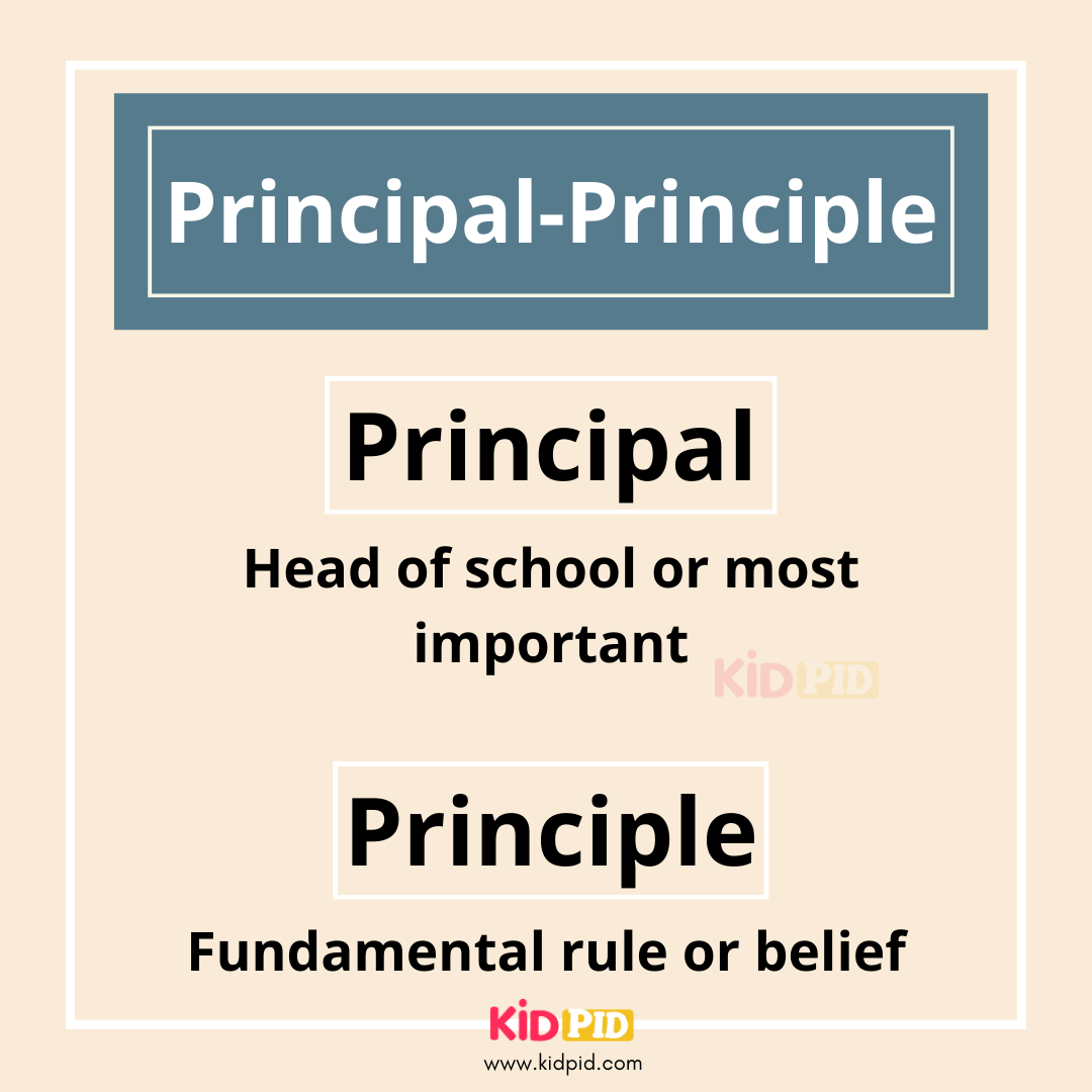 Principal - Principle - Similar words Different meanings