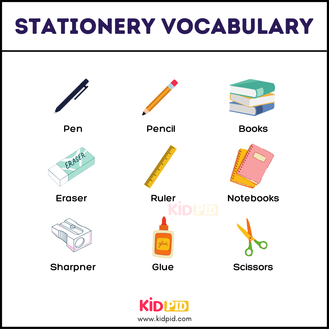 Stationery Vocabulary - English Vocabulary For Kids