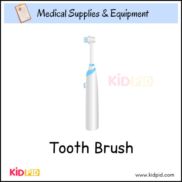 Electric toothbrush illustration for children dental learning