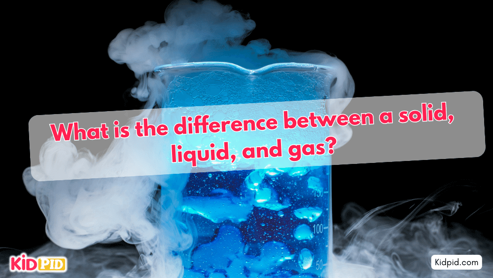 What is the difference between a solid, liquid, and gas