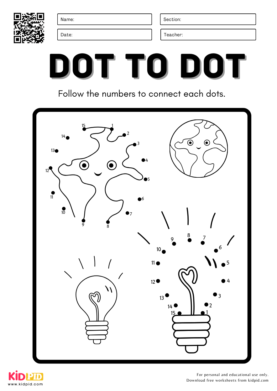 Dot to Dot Connect Activity