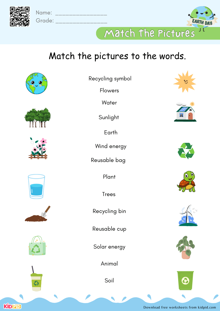 Match The Pictures - Easy Earth Day Activity