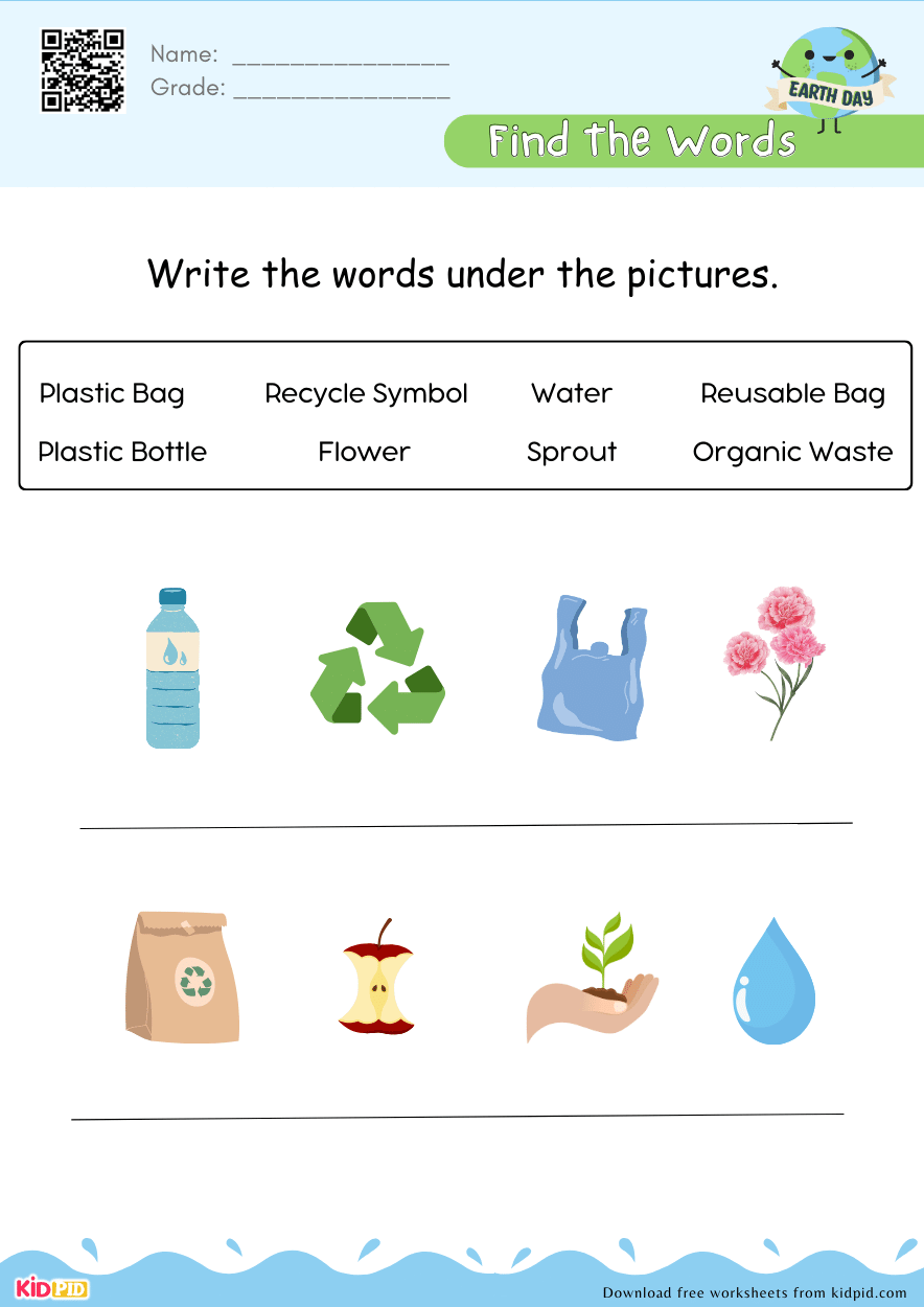 Finding The Words - Earth Day Activity