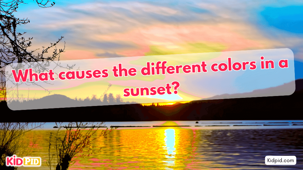What causes the different colors in a sunset