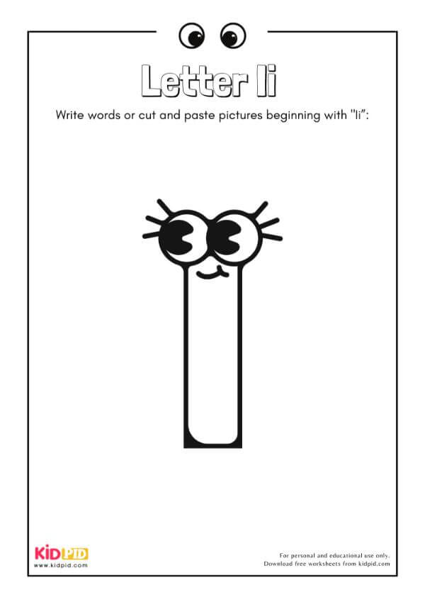 Letter Ii - Alphabet Collage Book For Kindergarten