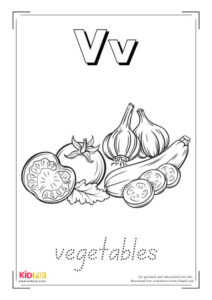 Food Alphabet Coloring Book - Kidpid