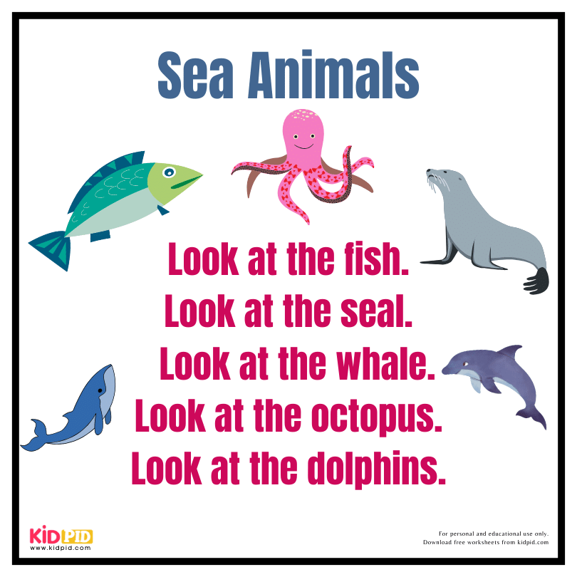 Reading Fluency Book - Sea Animals