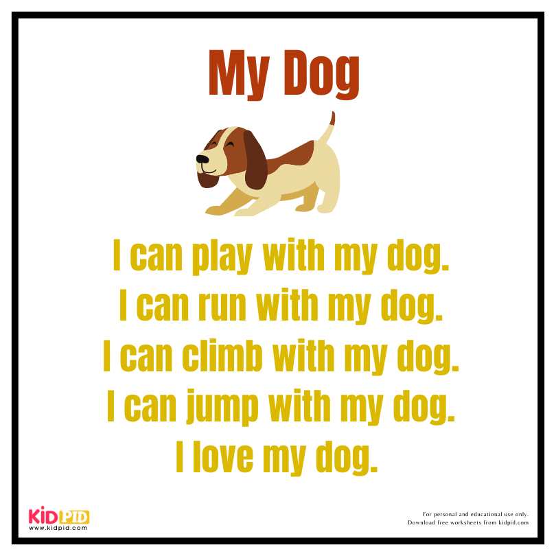 Reading Fluency Book - My Dog