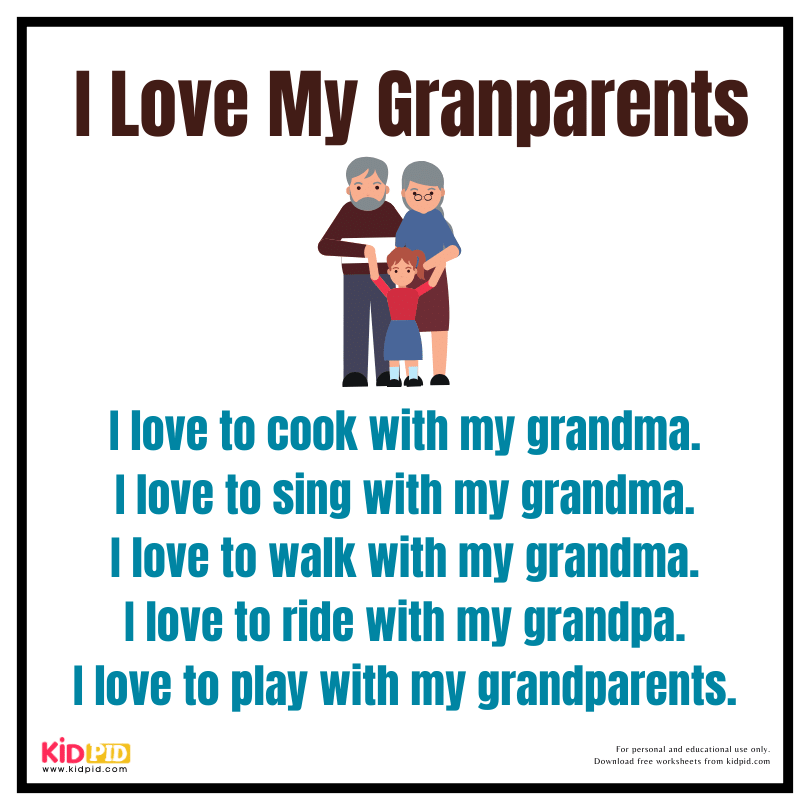Reading Fluency Book - I Love My Grandparents