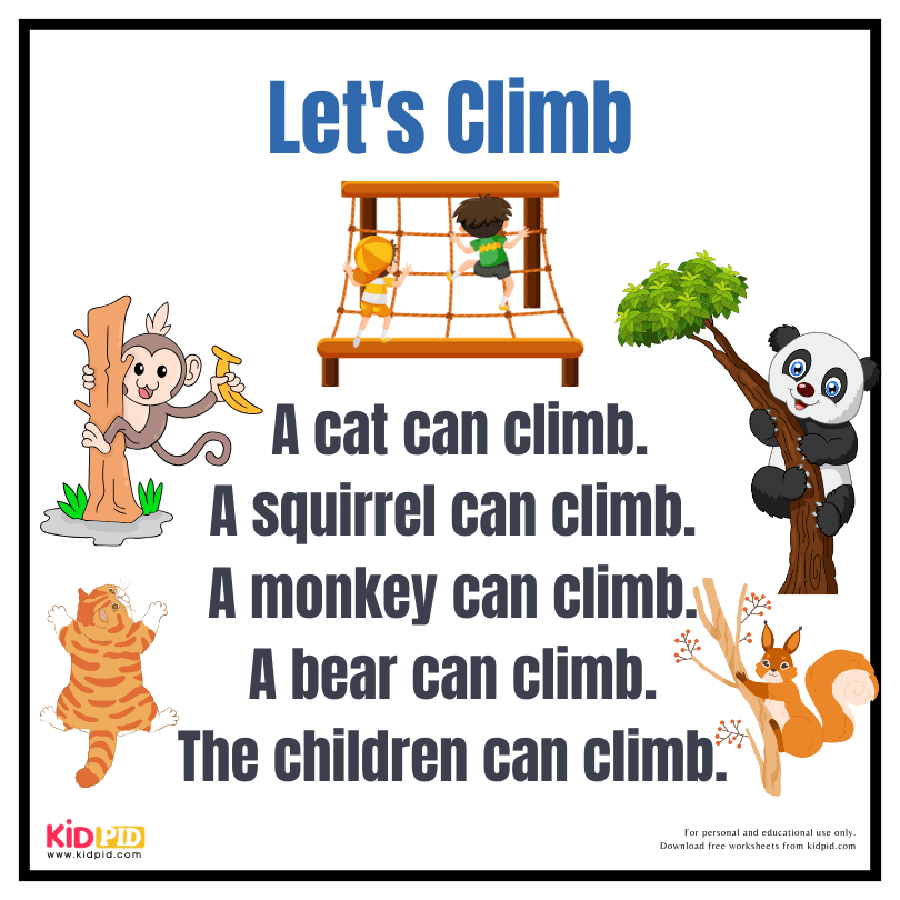 Reading Fluency Book - Let's Climb