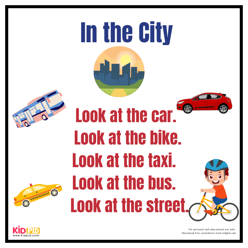 Reading Fluency Book - In The City