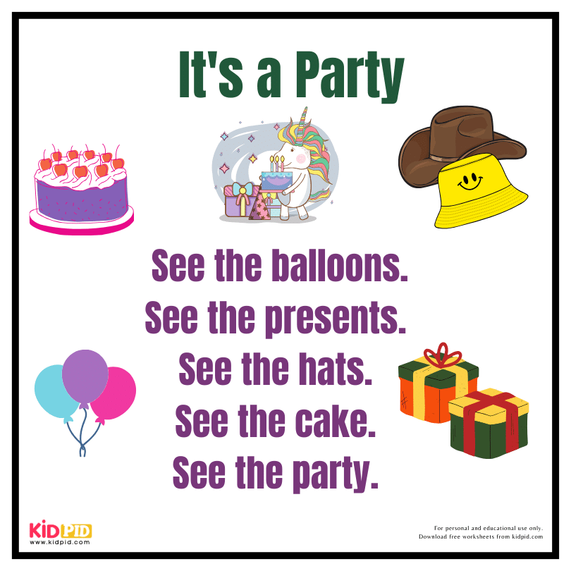 Reading Fluency Book - It's A Party