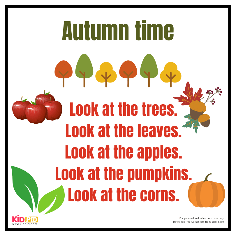 Reading Fluency Book - Autumn Time