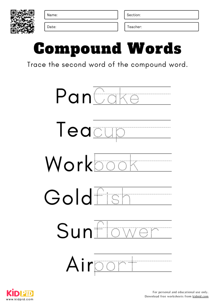 Compound Words Worksheet For Kindergarten Printable Compound Words Worksheet For Kindergarten Printable