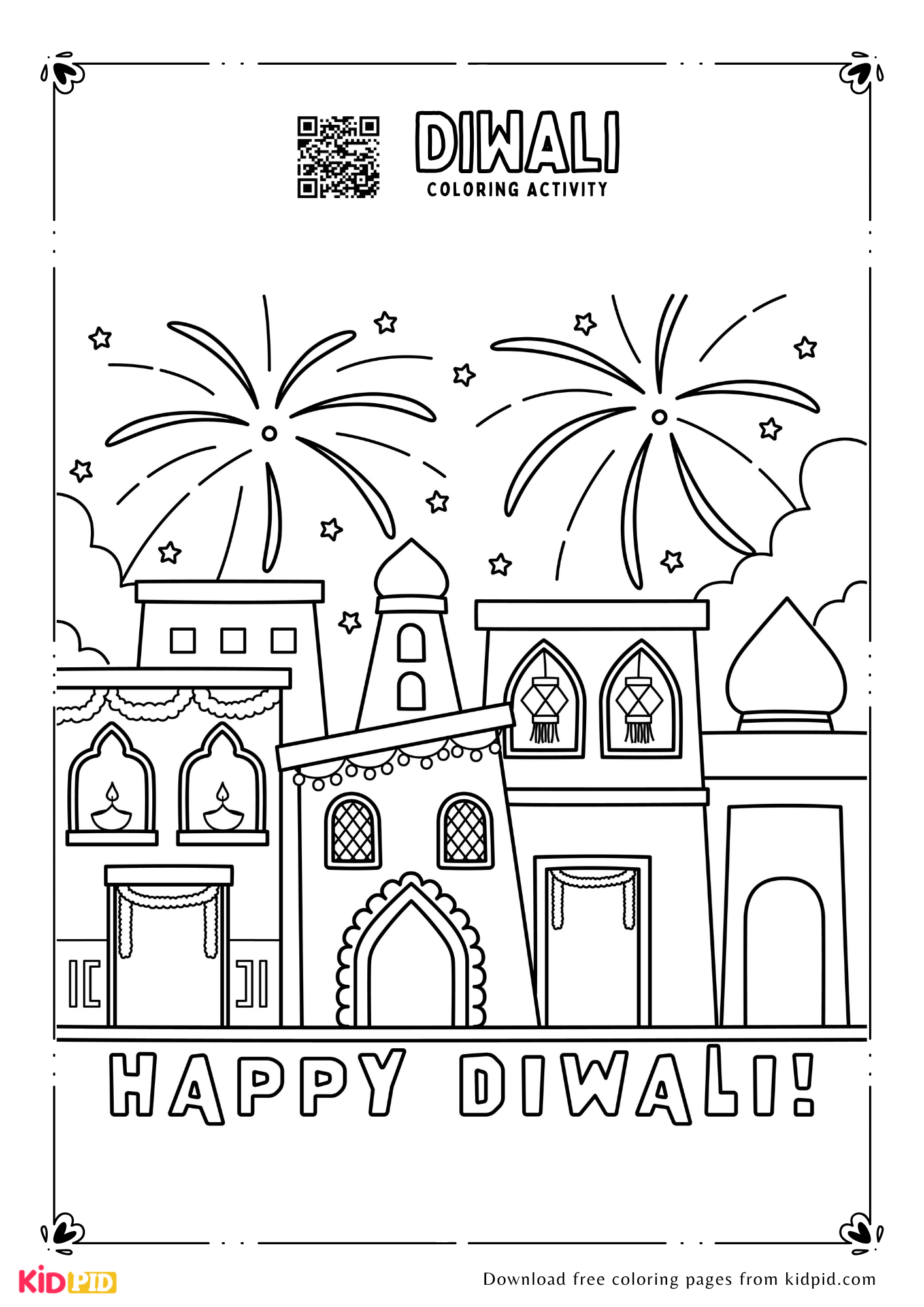 Diwali Coloring Pages For Kids