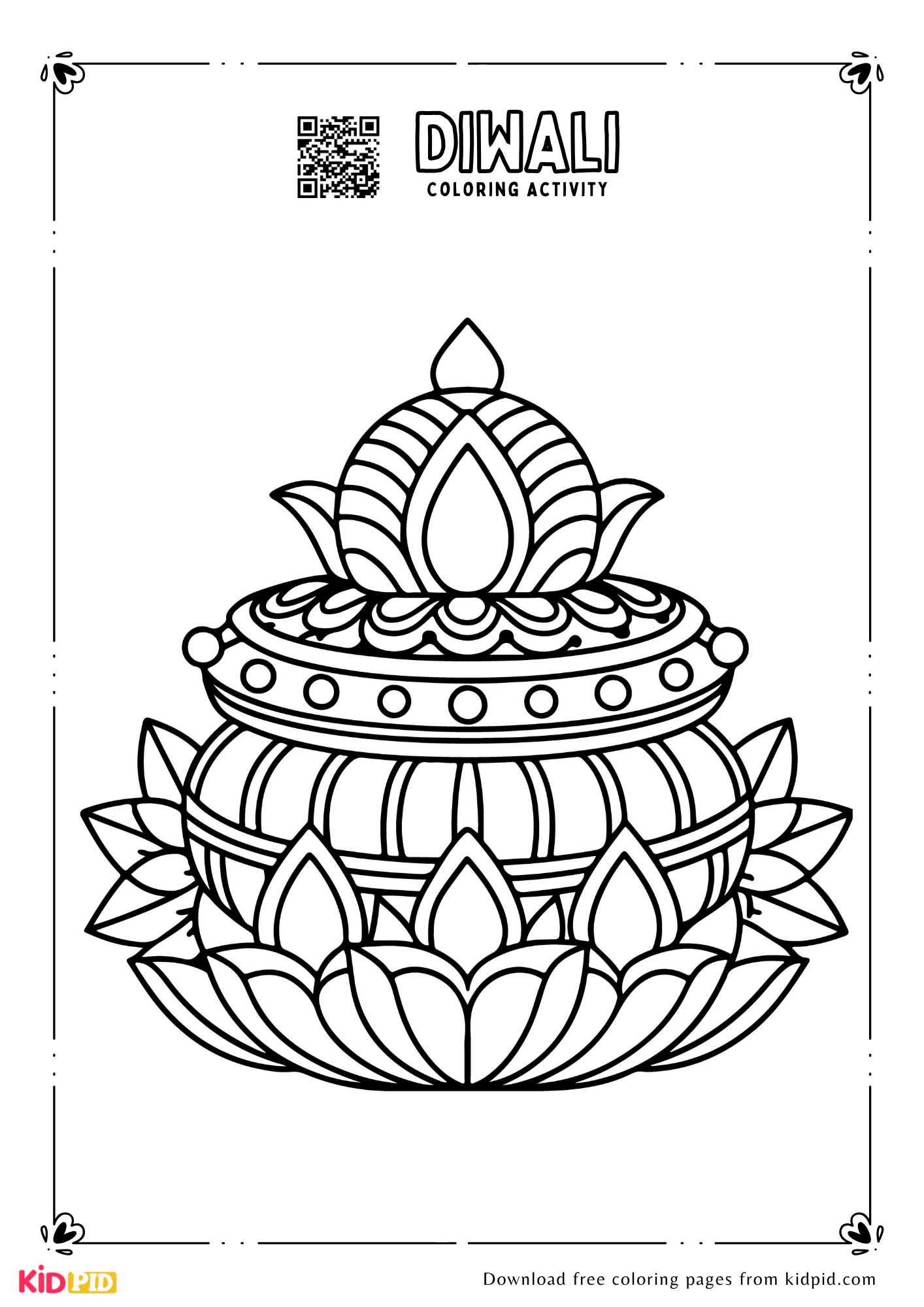 Diwali Coloring Pages For Kids