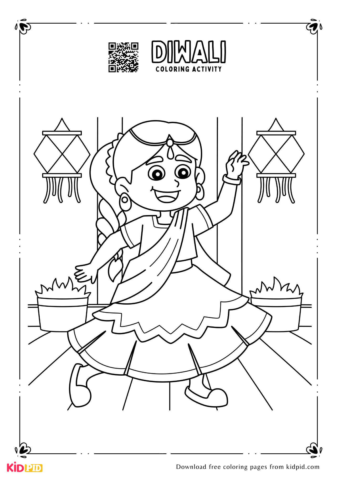 Diwali Coloring Pages For Kids