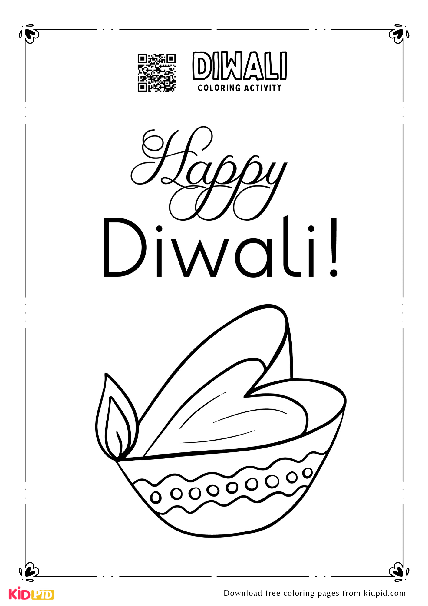 Diwali Coloring Pages For Kids