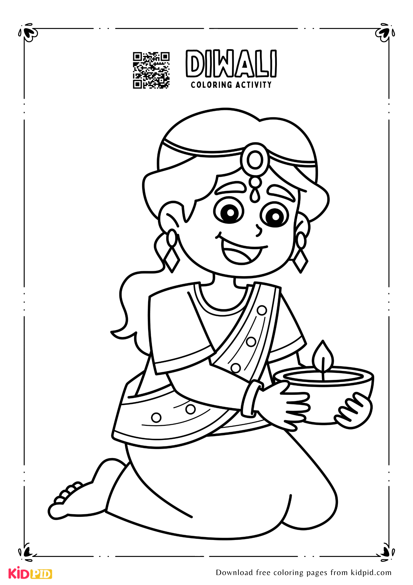 Diwali Coloring Pages For Kids